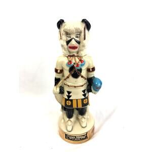 Vintage Ezra Brooks 101 Months Old Heritage China Decanter 24K Gold